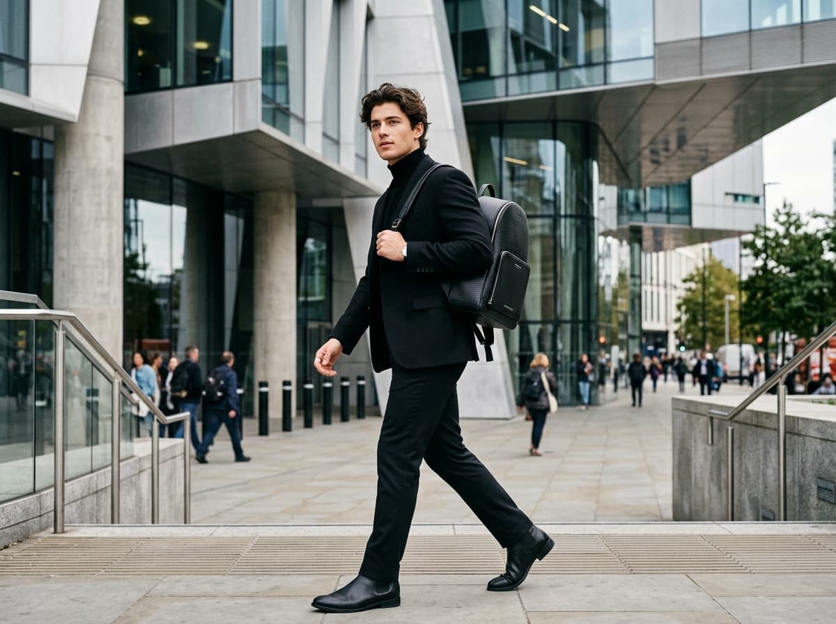 OVIA modern minimalist leather backpack