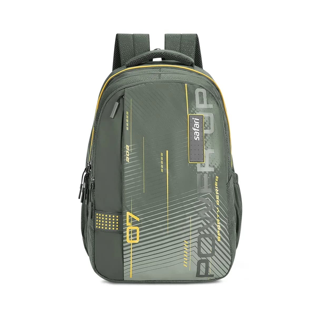 Safari Quadro 6 School Backpack - Olive detail 1