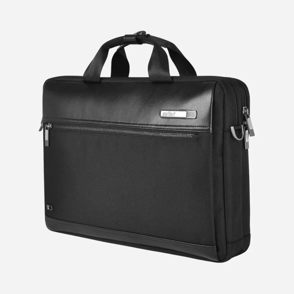 Safari Crest Messenger Bag - Black — product view