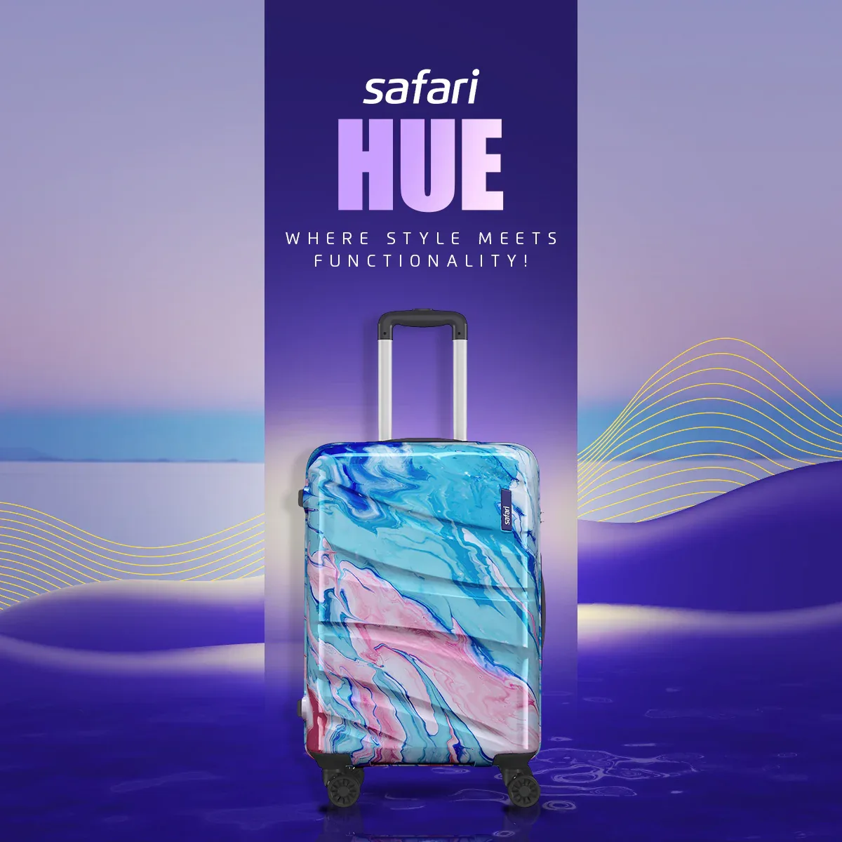 Safari Hue Printed Trolley Bag detail 1