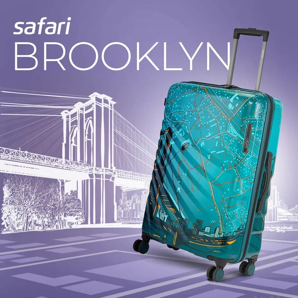Safari Brooklyn Trolley Bag - Teal detail 1