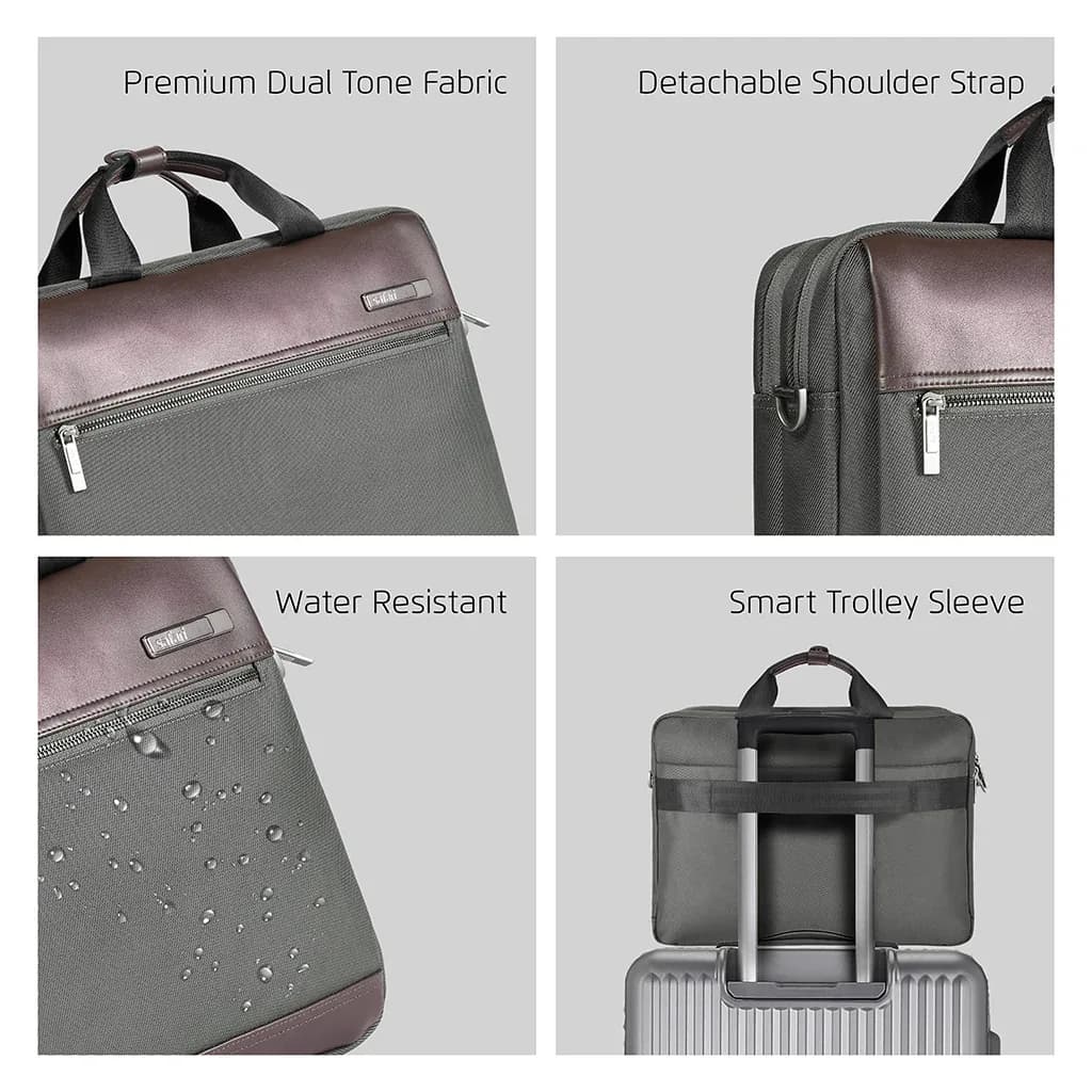 Safari Crest Messenger Bag - Grey detail 1