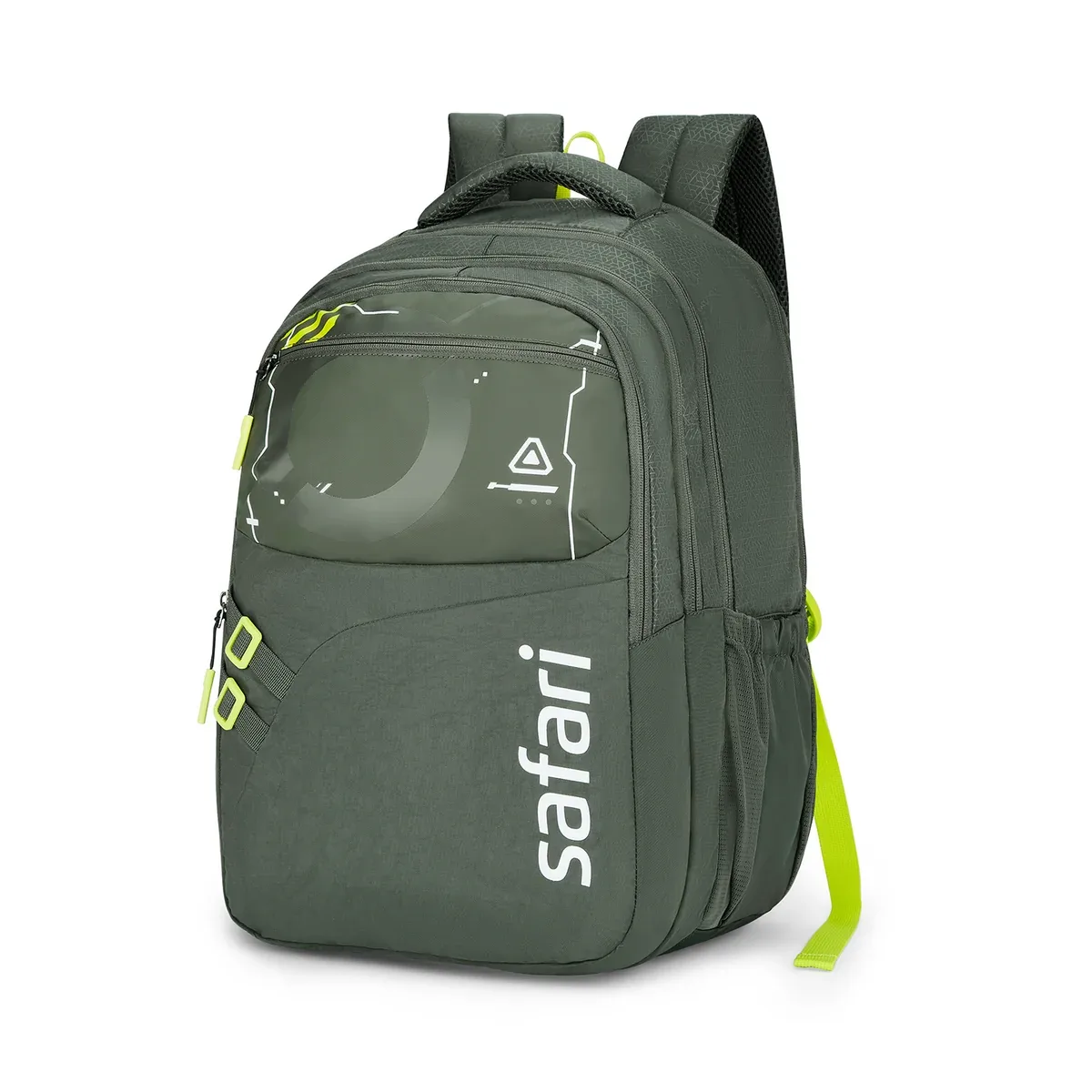 Safari Quadro 5 School Backpack - Olive, view 1