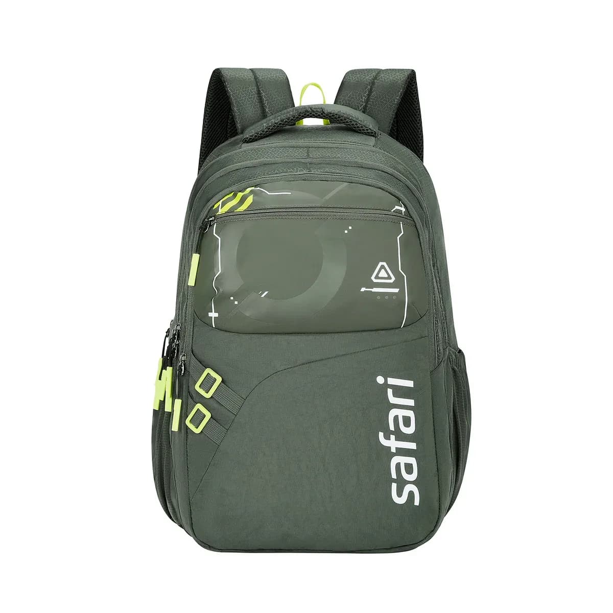 Safari Quadro 5 School Backpack - Olive detail 1