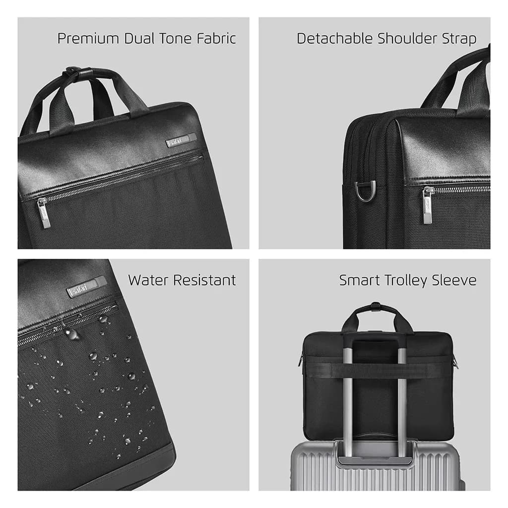 Safari Crest Messenger Bag - Black detail 1
