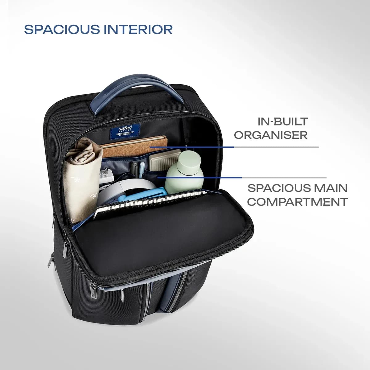 Safari Noir Formal Backpack - Black detail 1